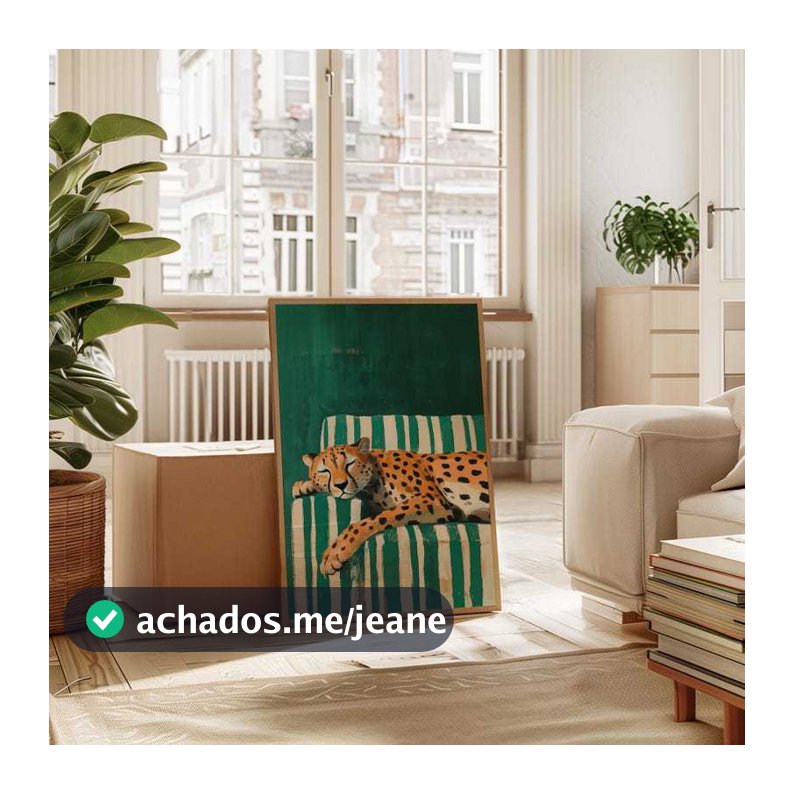 Quadro Decorativo Leopardo Sonolento