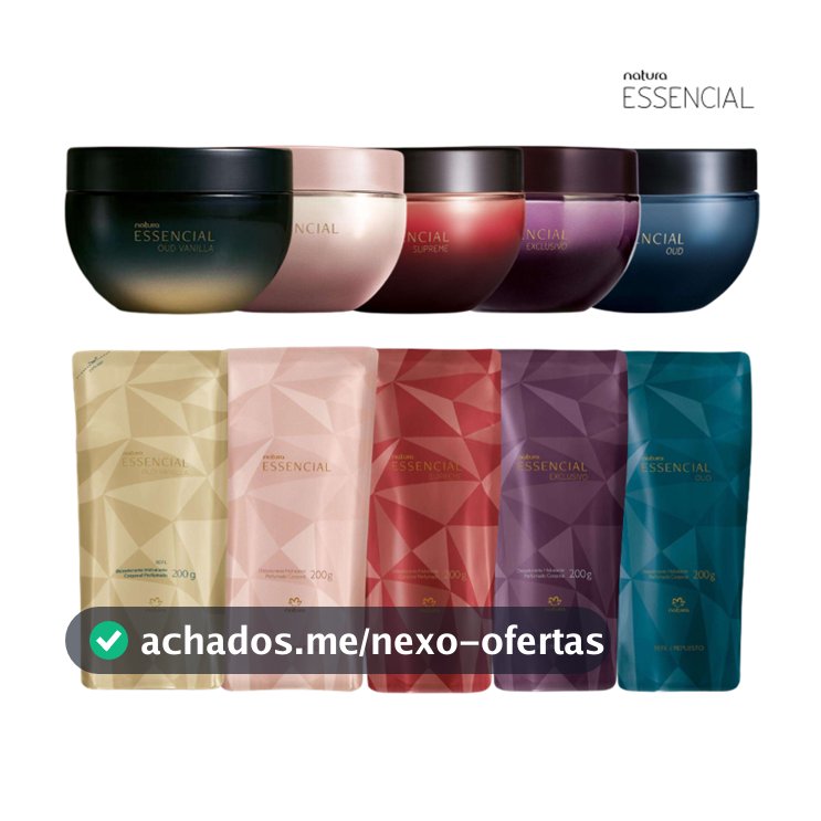 Hidratante Corporal Perfumado Essencial Feminino Natura - 200g: Clássico, Oud, Supreme e Exclusivo (Regular ou Refil)