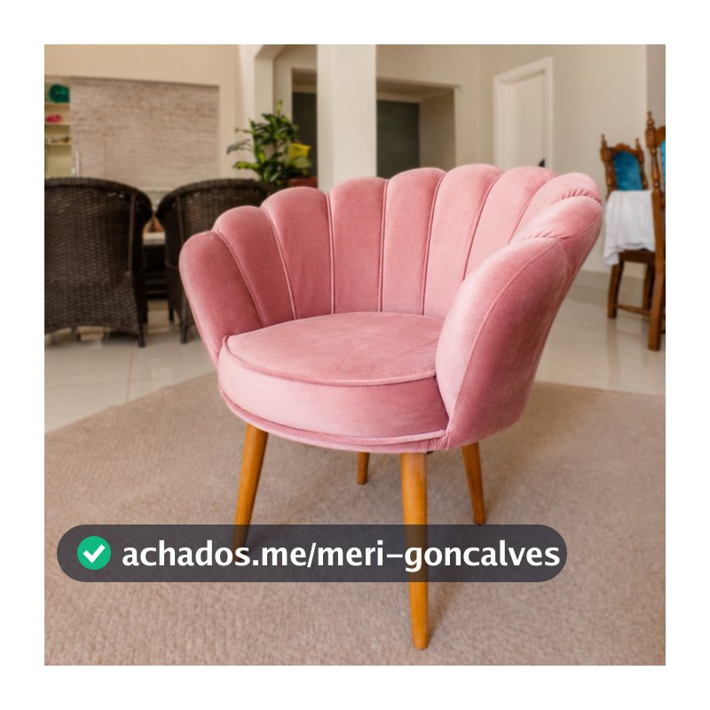 Poltrona Pétala Decorativa Veludo Premium Sala ou quarto