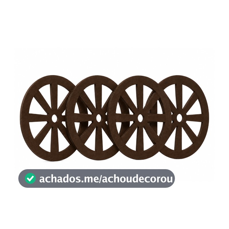 Kit Com 4 Rodas De Carroça 40cm em mdf Decorativa Para Decoração de festas Temáticas fazendinha e country Cores