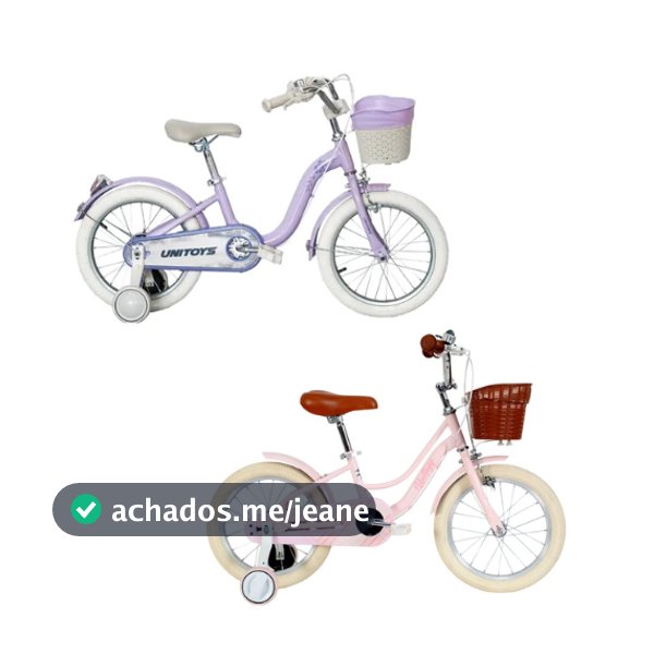Bicicleta Retrô Lilás e Rosa Aro 16 - Unitoys