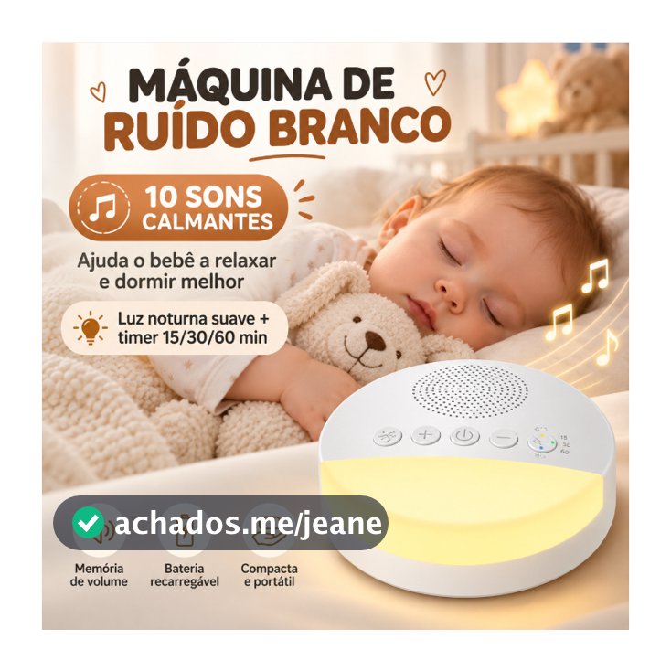 Máquina de ruído branco para crianças, USB Recarregável luz noturna,Sleep Sound Player