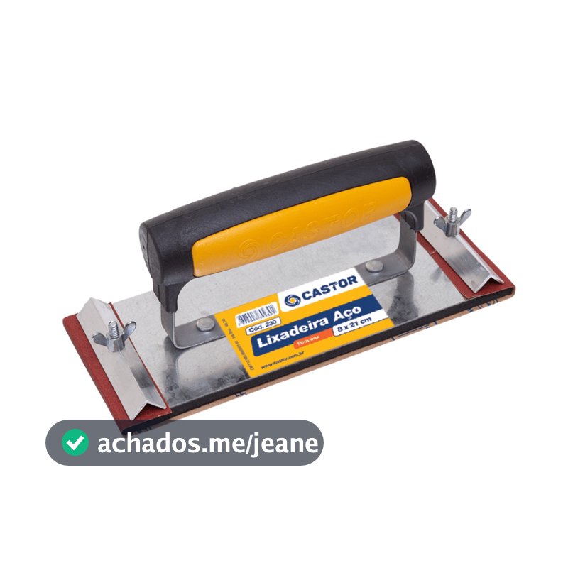 Lixadeira manual aço 08x21cm - Castor