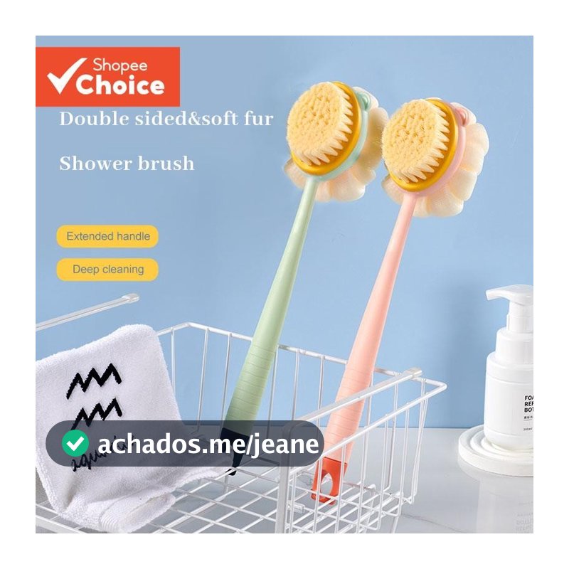 1Pc Esponja Longa Escova De Banho Para Cabelos Macios Dupla Rub