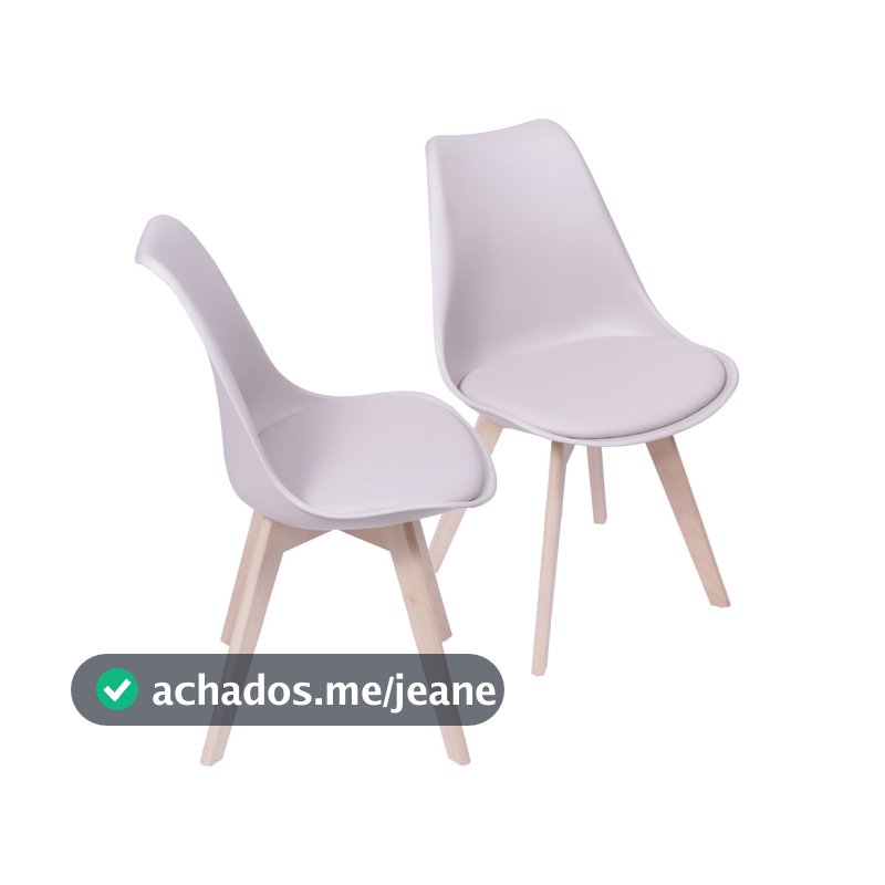 2 Cadeiras de Jantar Joly Saarinen Boxbit Base Madeira