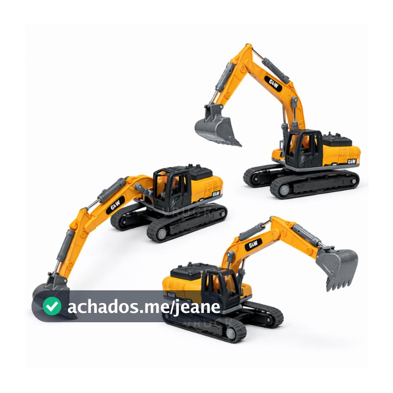 Miniatura Escavadeira Hidráulica Articulada Metal Realista