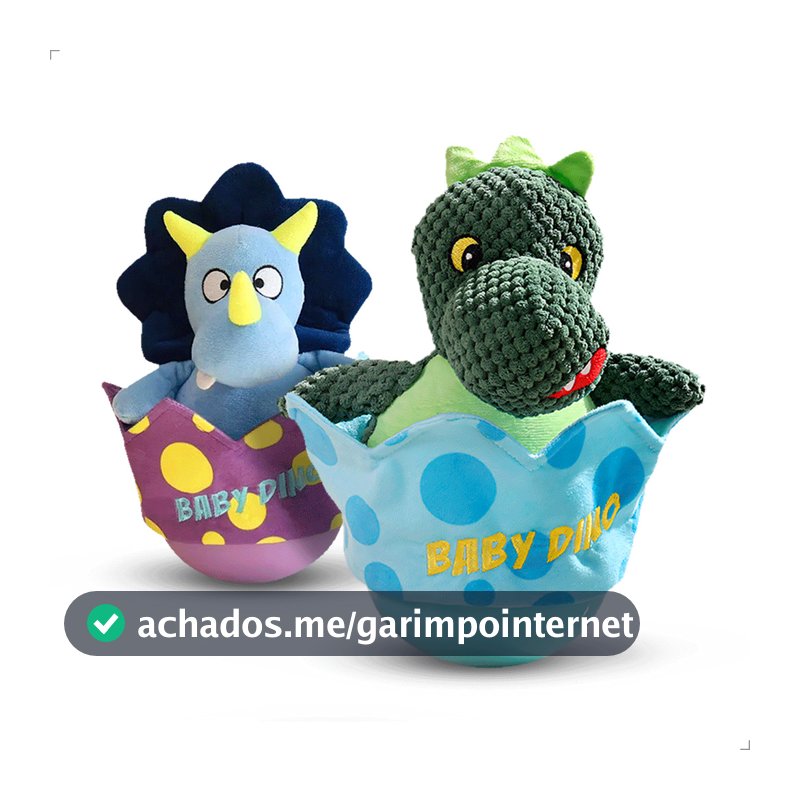 Brinquedo Momovida Interativo de Pelúcia para Animais Domésticos Cães Pet Mordedor Dinossauro C/ Som
