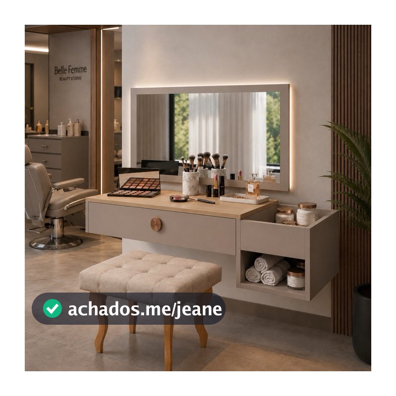 Makeup Bancada Penteadeira Salao Beleza Camarim Suspensa Make Quarto Body Splash Elias - PROMOÇÃO DE LANÇAMENTO