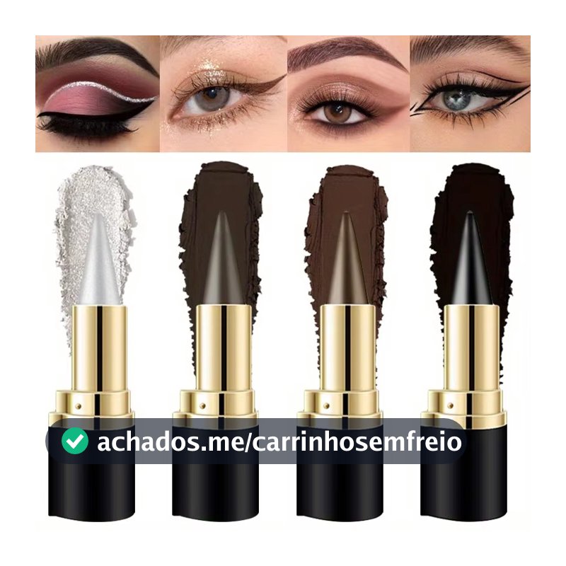 Lápis Delineador Em Gel À Prova D'água , Maquiagem Preta Para Olhos , Preto , Creme , Caneta Delineadora