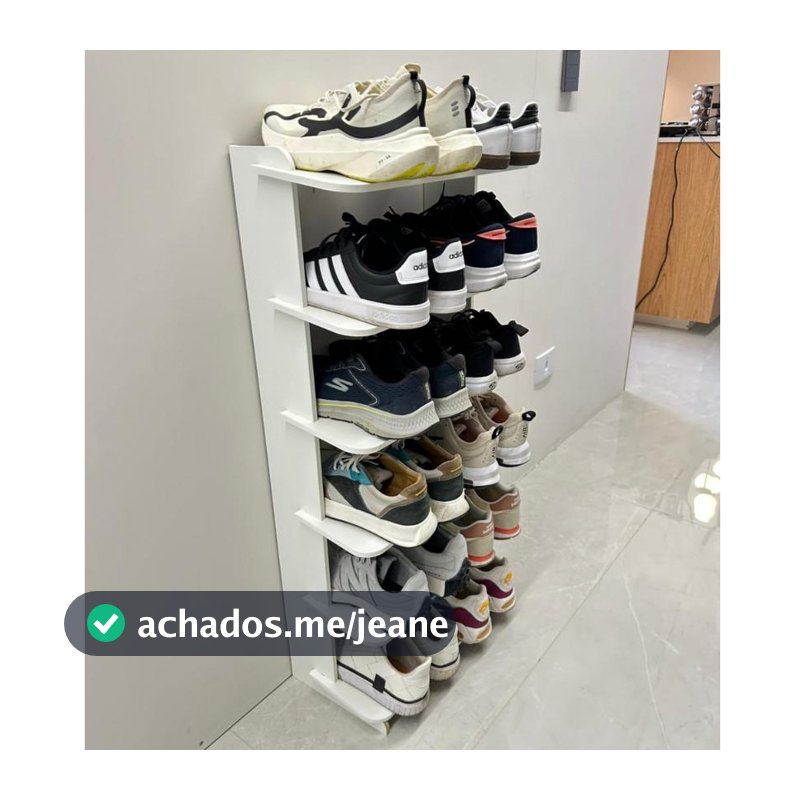 Sapateira 12 Pares MDF Branca Resistente Fácil Montagem  Organizador Hall Entrada