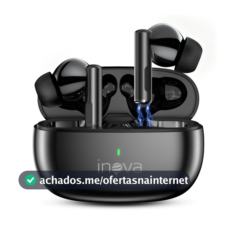 INOVA fone sem fio bluetooth original fone iphone e Android sem fio headset gamer earpods microfone