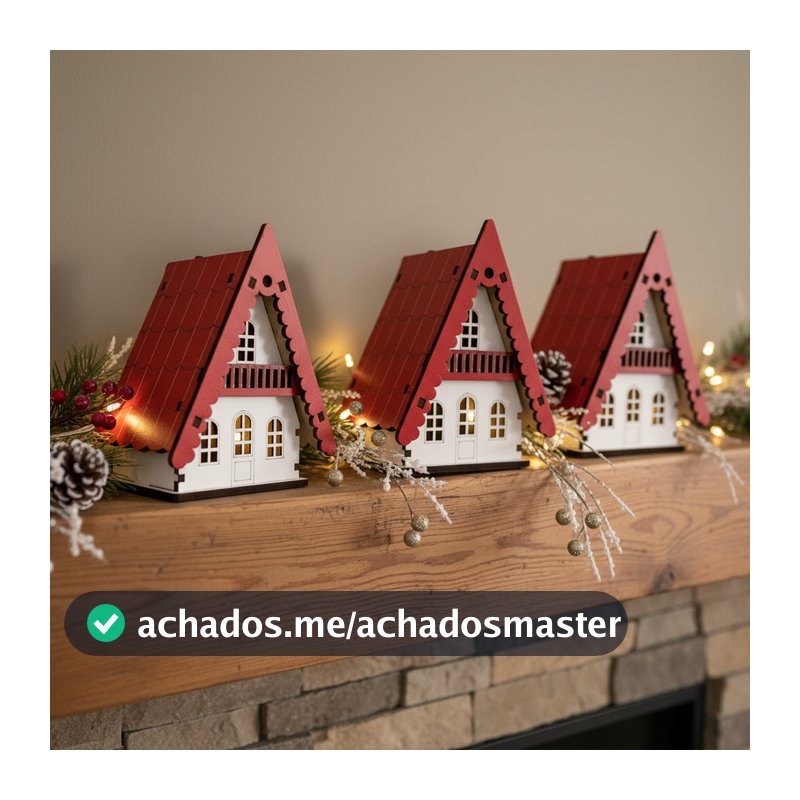 3 Mini Casinha Decoraçao Enfeite Suculentas enfeites de natal e decoração presépio de natal grande