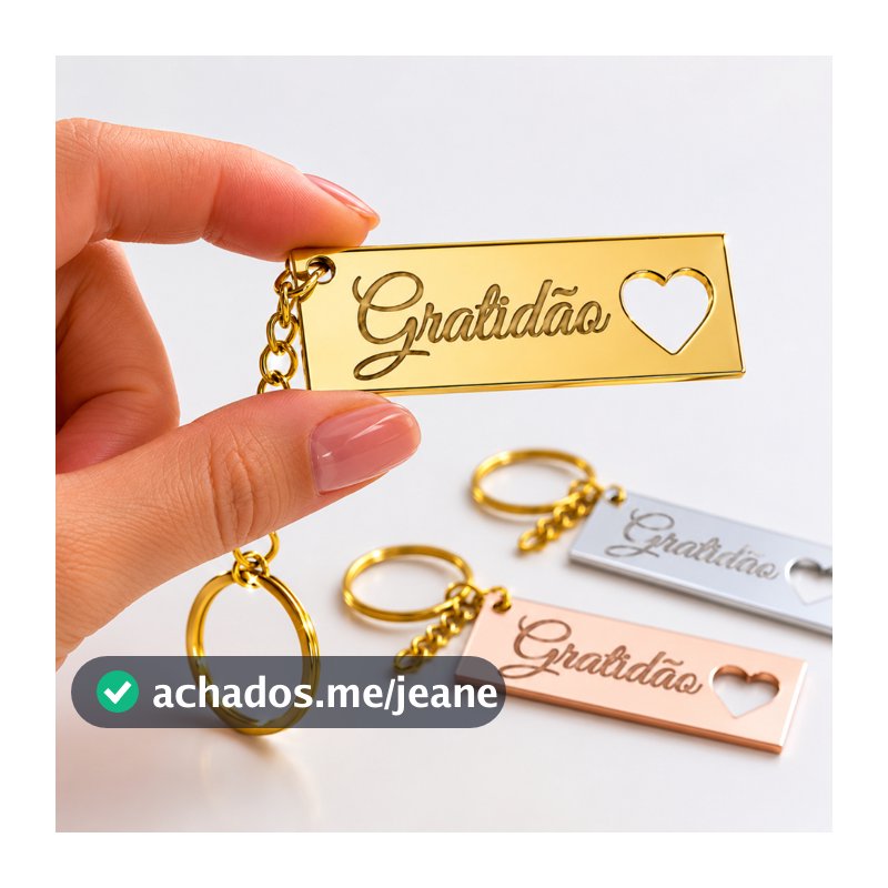 Kit Chaveiro Personalizado de Acrílico Espelhado Lembrancinha Mimo Loja Cliente
