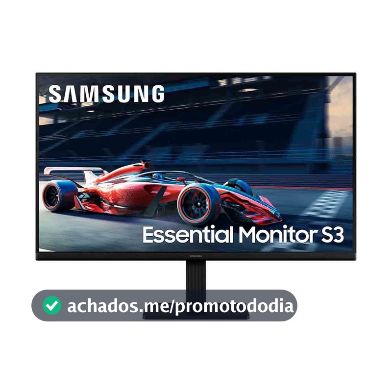 Monitor Gamer Samsung S3 24" FHD, IPS, 100Hz, HDMI e VGA, Preto - LS24D300GALMZD