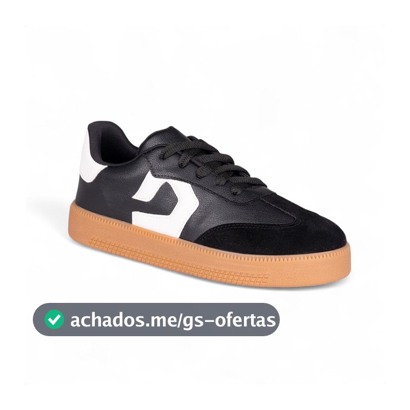 Tênis D Domidona Feminino Street Urbano Cano Baixo Sola Alta Detalhes Bicolor