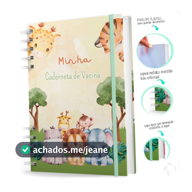 Caderneta de Vacinação Personalizada Menino - Versão Atualizada