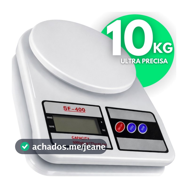 Balança Digital Alta Precisão até 10kg Cozinha Dieta Alimentos Super Precisa Nutrição Confeitaria