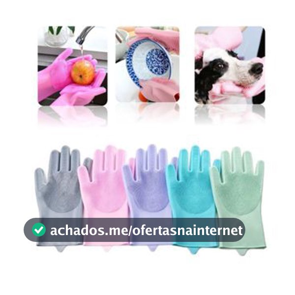 Luva Silicone Grossa para Lavar Louça - Antiderrapante e Impermeável, Limpeza Casa/Banho Pet