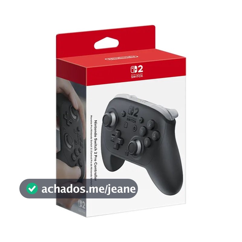 Controle Nintendo Switch 2 Pro Sem Fio Bluetooth - Preto