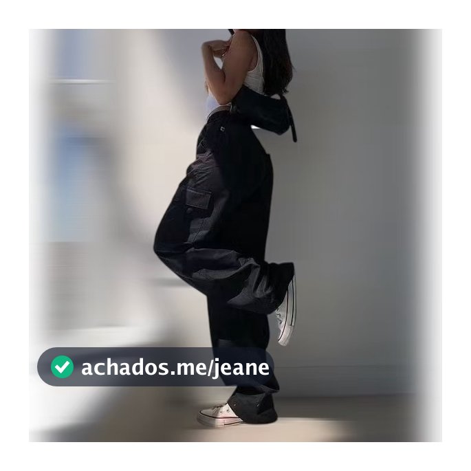 Calça cargo feminina Preta bege caqui Larga com 5 bolsos P AO GG