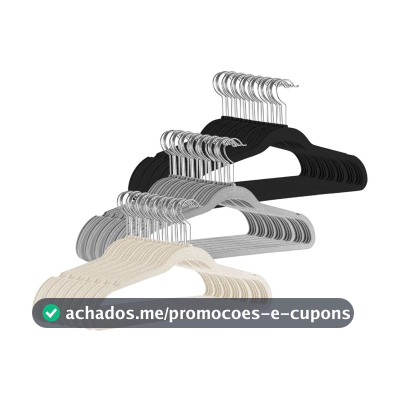 Kit Cabides Veludo Para Roupas Adulto 30 Unidades Fino Resistente