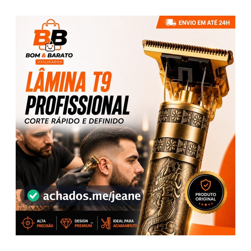 Máquina de Cortar Cabelo Profissional Aparador De Barba Cabelo Recarregável USB Vintage