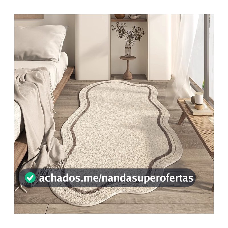 Tapete Longo de Imitação para Quarto, Cabeceira de Caxemira Macia e Resistente a Manchas, Decoração de Sala de Estar