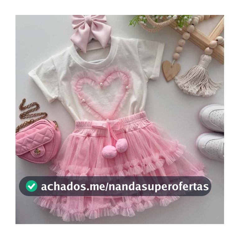 Conjunto Infantil tule menina blusa e saia verãno blogueirinha