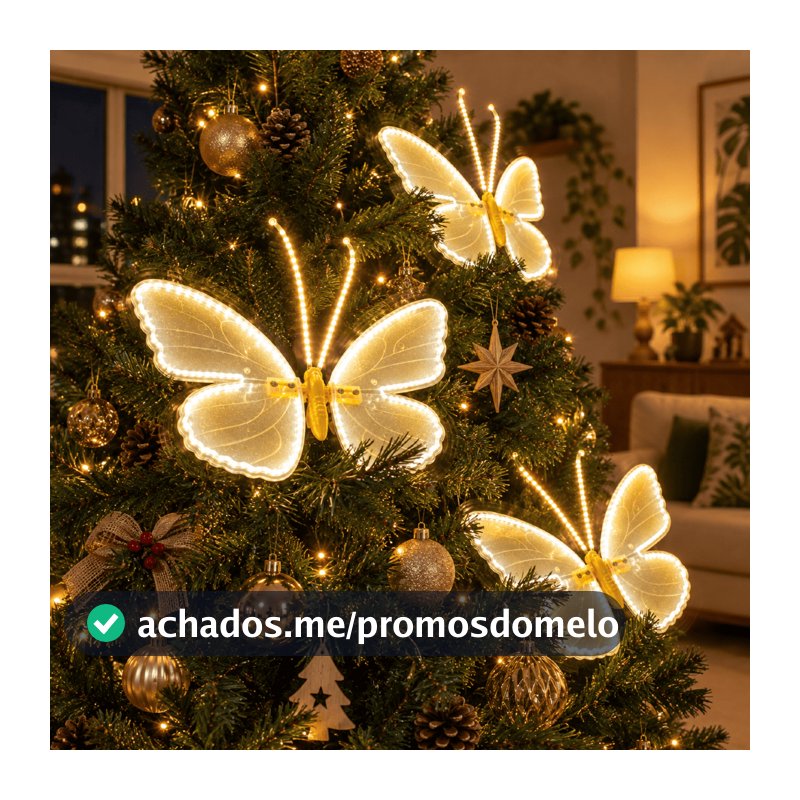 Borboleta Luminária Led Bivolt A Prova D'água Branco Quente