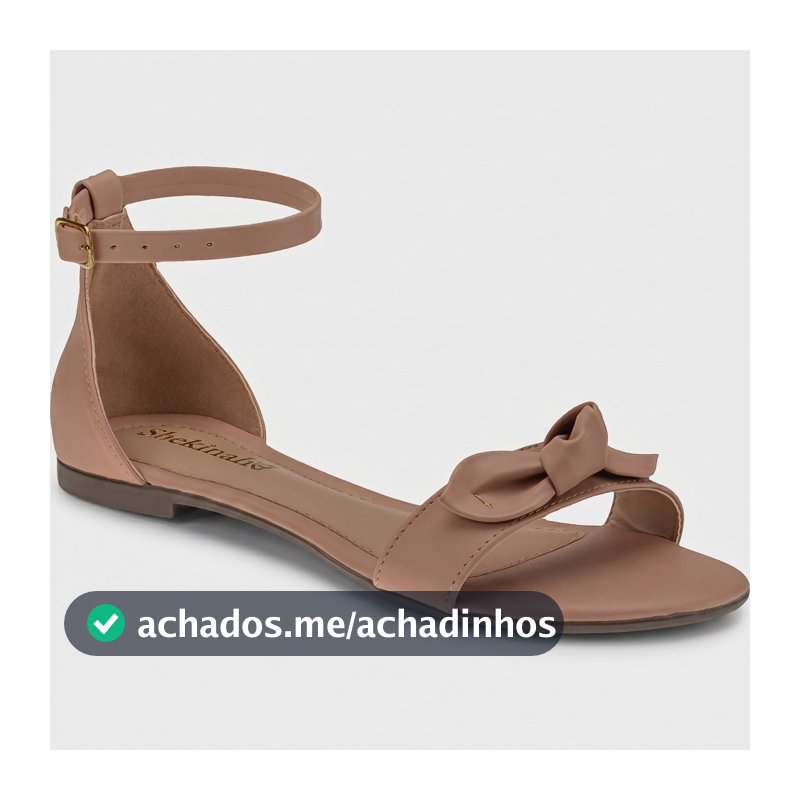 Sandália Rasteira Shekinah Confortável Rasteirinha Feminina Laço Lançamento