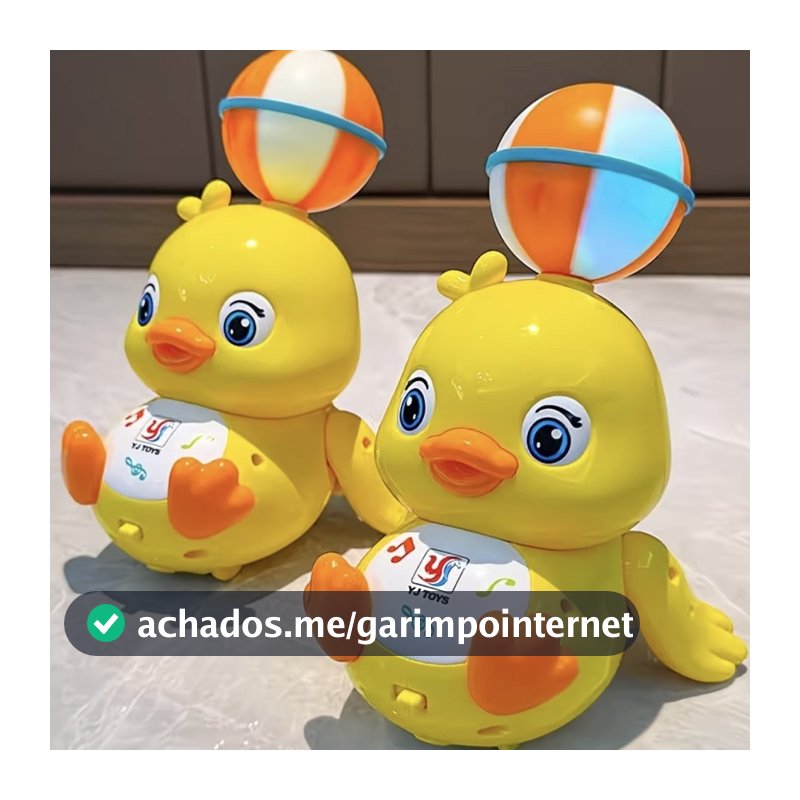 Brinquedo Pato Patinho Dançante Musical Dança, Anda, Mexe, com Luz E Som Stunt Swing Duck Rotating  Ball Duck Electric