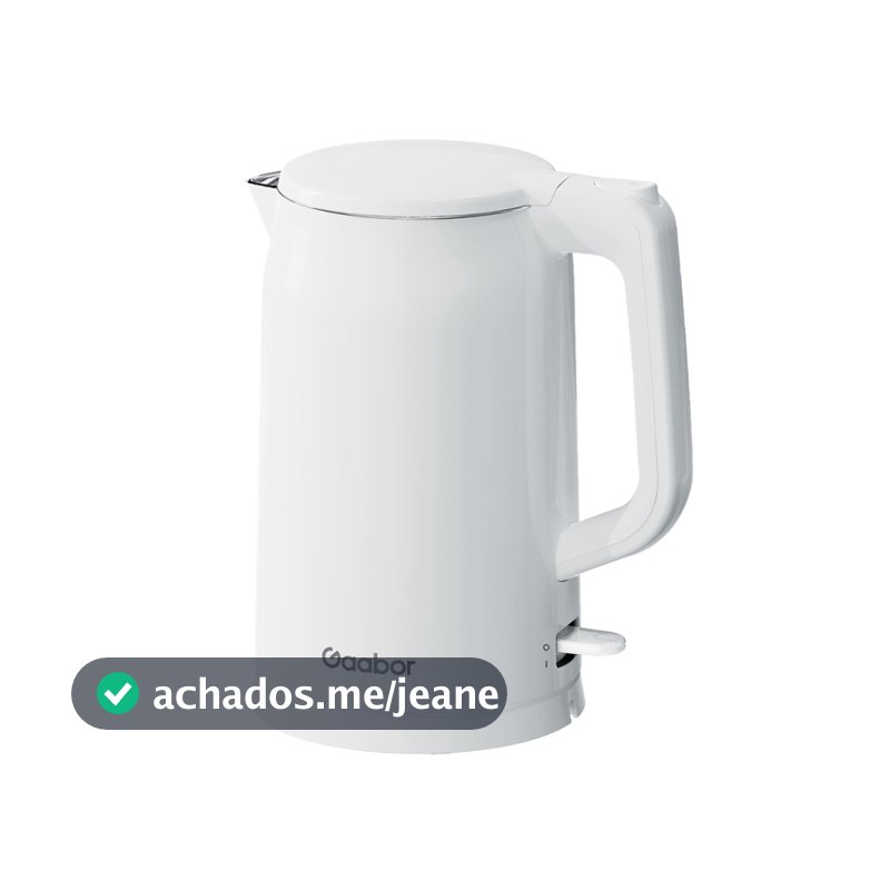 Gaabor Chaleira Elétrica 1,7L em Aço Inoxidável com Parede Dupla Resistente ao Calor EK20M-WH01A