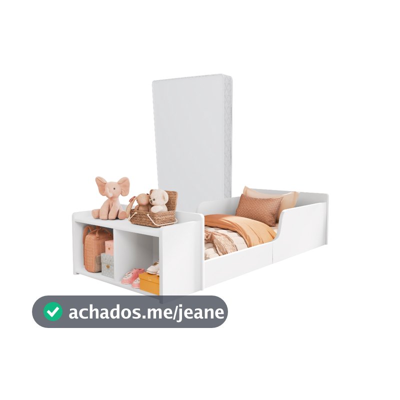 Cama Infantil Nicho Organizador Brinquedos Sapateira Montessoriana Quarto Criança Com Colchão 150x70
