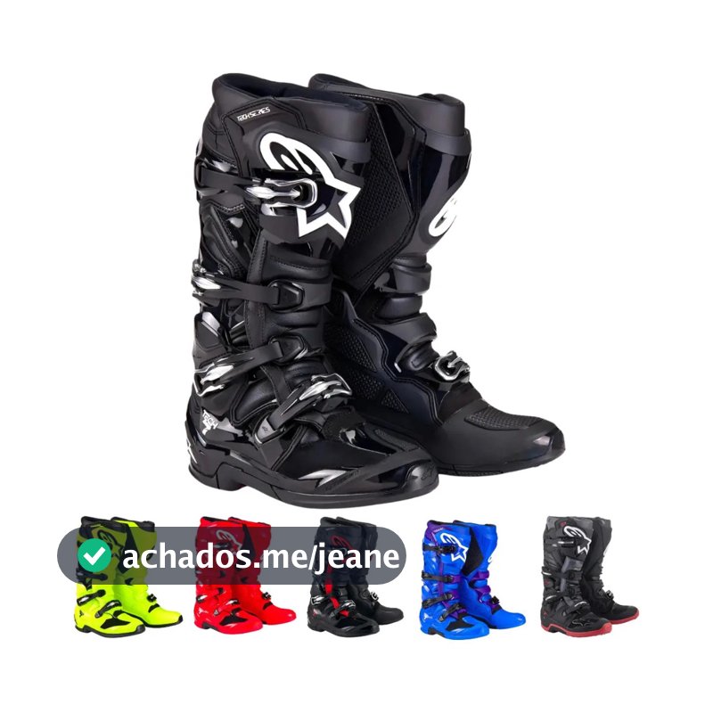 Bota Alpinestars Tech 7 Motocross Trilha Enduro Off-Road Proteção Lançamento Novas Cores