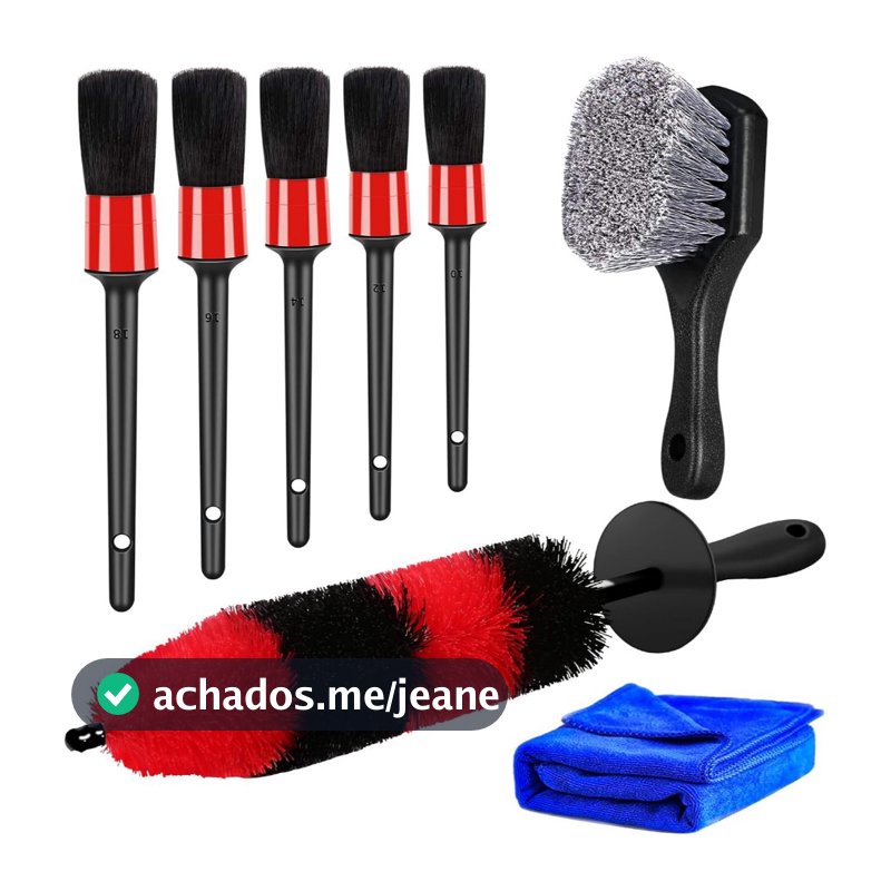 Kit De Escovas Para Rodas De Carro Para Pneus 8 Pecas