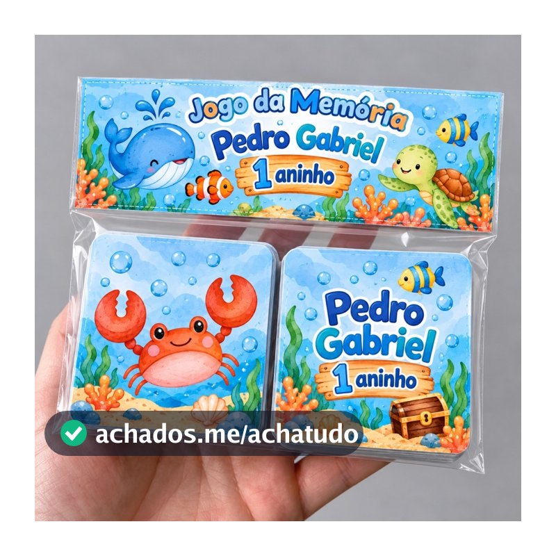 Jogo da Memória Personalizado | Lembrancinha de Aniversário Infantil | Qualquer Tema