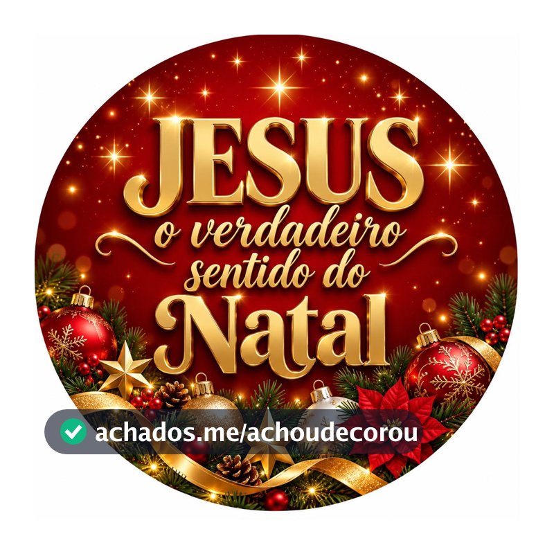 Painel Redondo Jesus Verdadeiro Sentido Natal Tecido C/ Elástico 1.50M E 50 CM