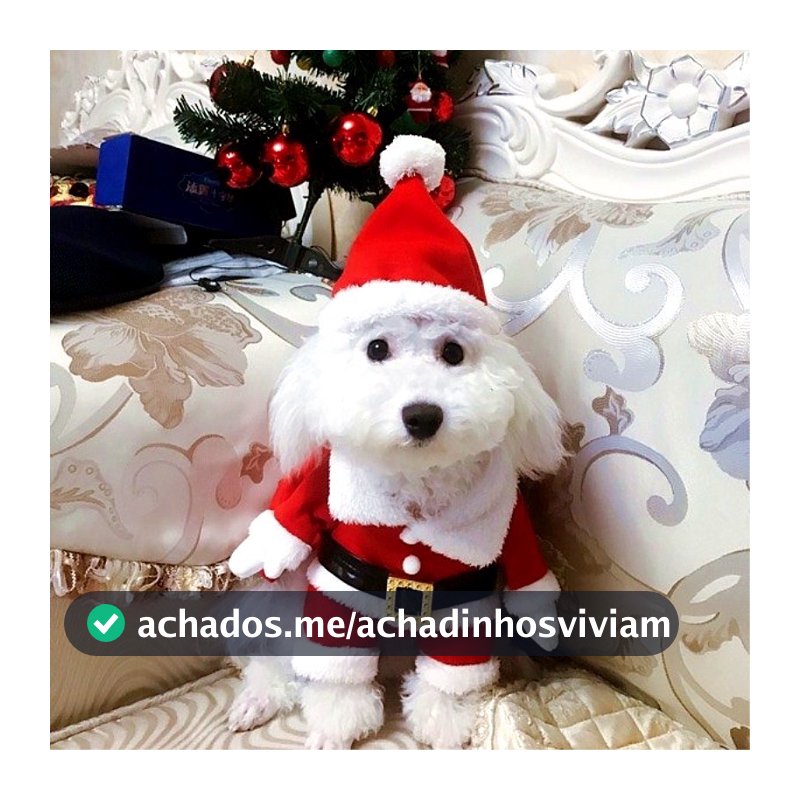 Fantasia De Papai Noel Para Animal De Estimação Cachorro Transformação Divertido Tridimensional Para Inverno
