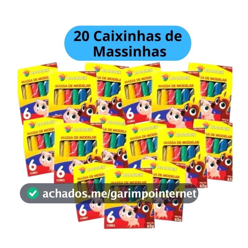 Kit 5 a 20 Unidades Massinha de Modelar 65g cada Lembrancinha Festa Aniversário