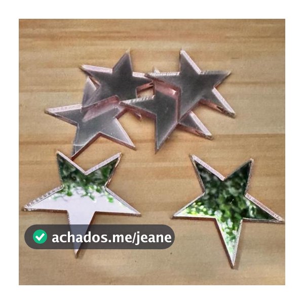 Kit 25 Estrelas Acrílico Espelhado Aplique Decoração Parede Infantil Quarto Sala Adesivo Decorativo