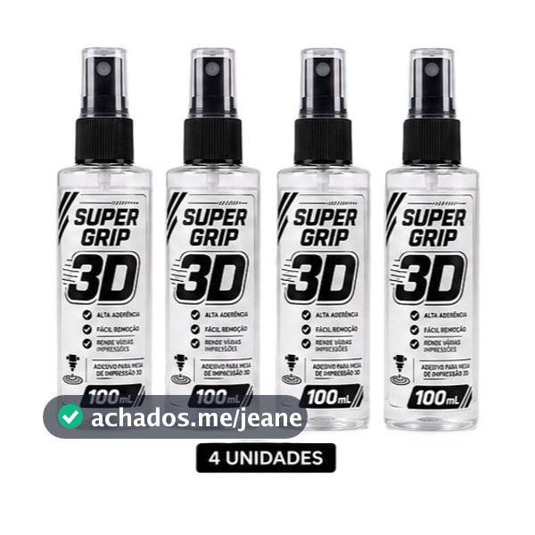 Adesivo Cola para Impressora 3D Alta Fixação PLA PETG ABS Mesas Pretas Lisas e Texturizadas Tradicional - 4 un.