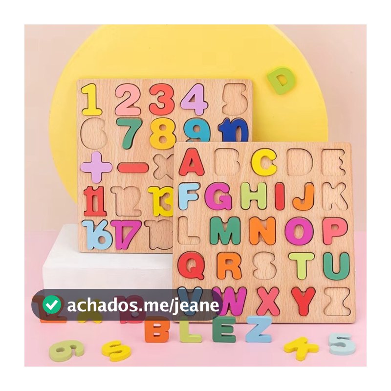 Tabuleiros Educativo Pedagógico Alfabeto Letras e Números Formas Geométricas