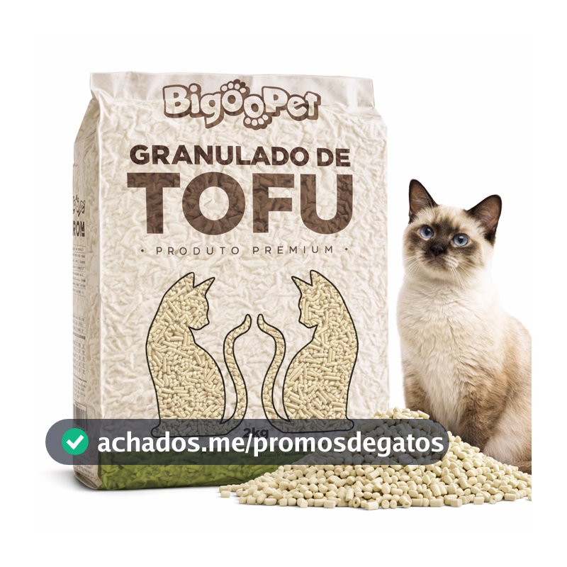 GRANULADO DE TOFU BIODEGRADÁVEL PREMIUM PARA GATOS 2KG – Mais Praticidade - s/ odor e ambiente limpo