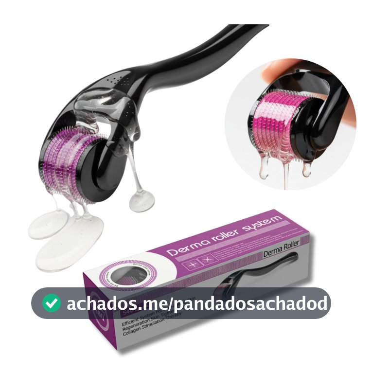 DermaRoller MicroAgulhamento Rolo Agulha System 540 Original Anvisa Preencher Falha Cabelo e Barba Cicatrizes e Manchas