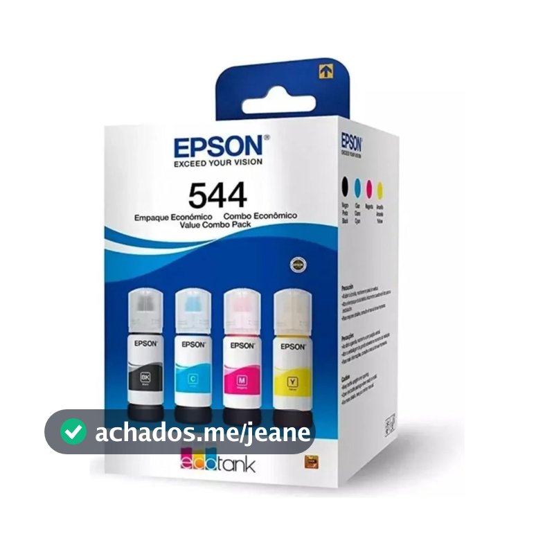 Tintas 544 Original 4 Cores L3250 L3150 L3110 Ecotank