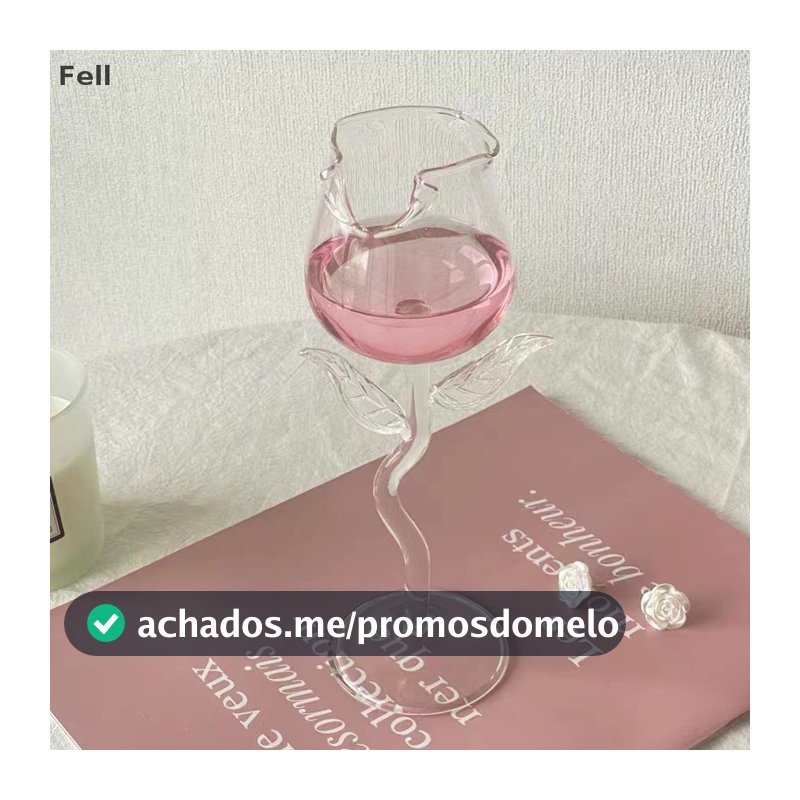 [Taça De Vinho Tinto Em Forma De Rosa Com Folhas Coloridas 150/COD