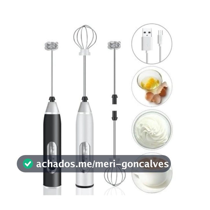 Batedor Misturador Mixer Elétrico para Bebidas Leite Café Clara de Ovo 2 em 1 taobiju