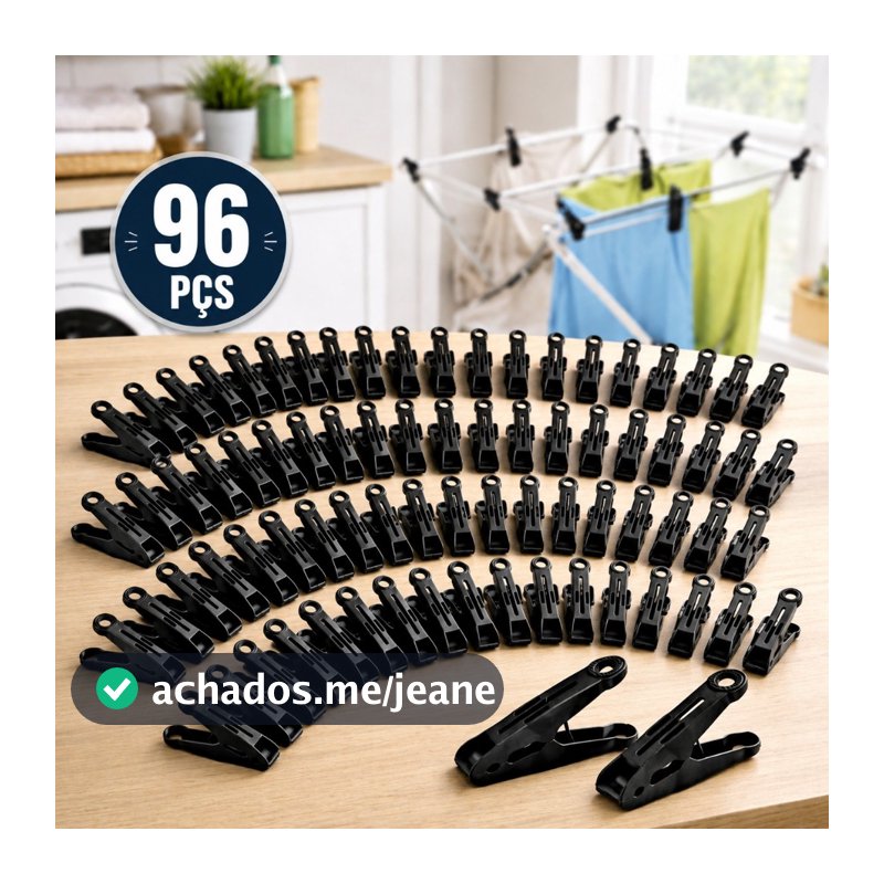Kit 96 Prendedores Plástico Varal Roupa Pregador Reforçado