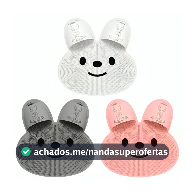 Tapete de Banheiro Box Antiderrapante Massageador Limpeza Pés Tapete de Box Limpa Pés Esponja de Banho Para Pés