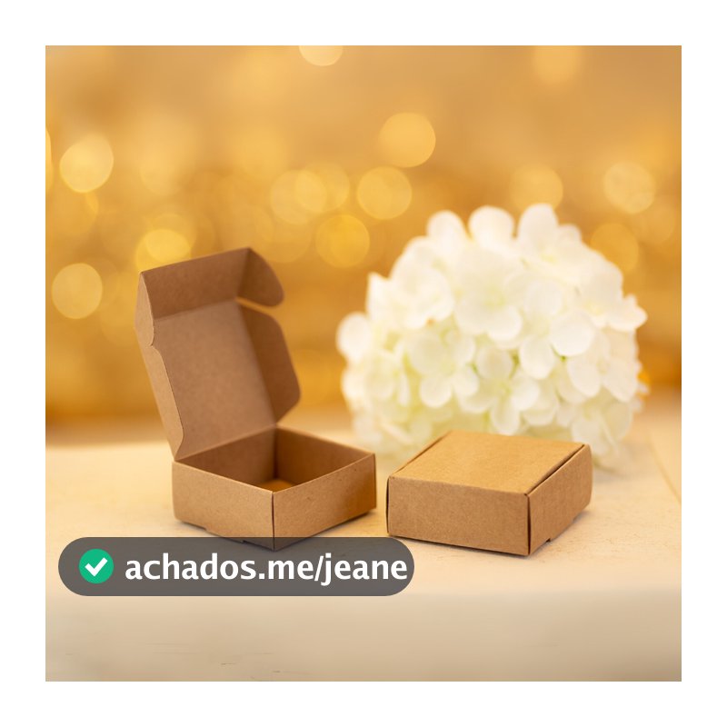 60 Mini Caixinhas kraft 5x5x2 Cm Decoração de Festa Casamento Bijuterias Joia  e Balas